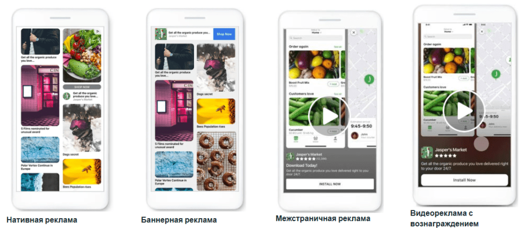 Пример рекламы приложений в Facebook Ads Manager