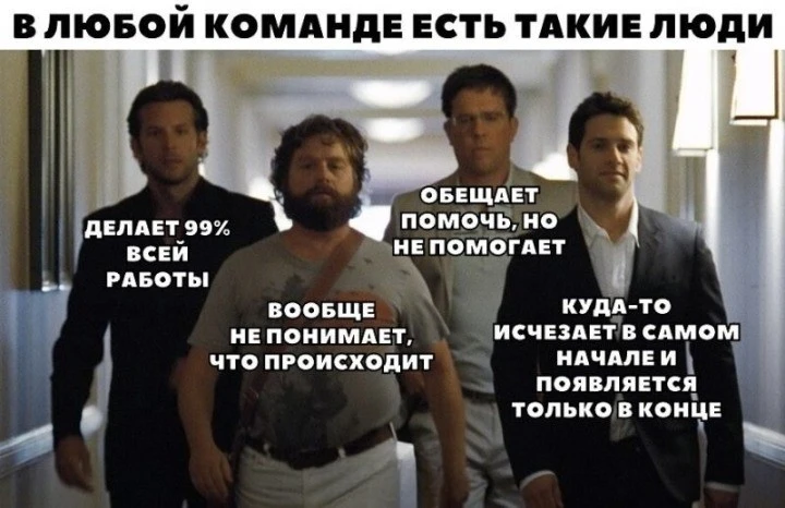 Смешная картинка про командную работу