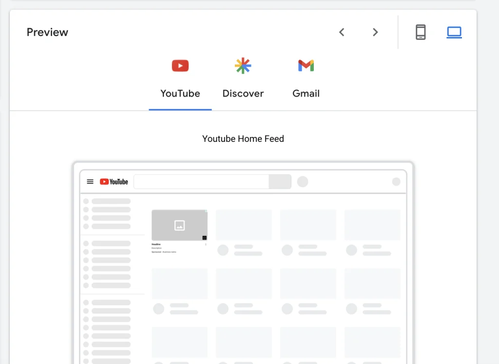 Пример размещения в YouTube на десктопе.