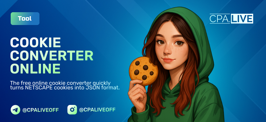 Cookie Converter (NETSCAPE to JSON) – Free on CPA.LIVE