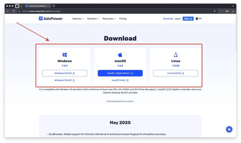Download AdsPower
